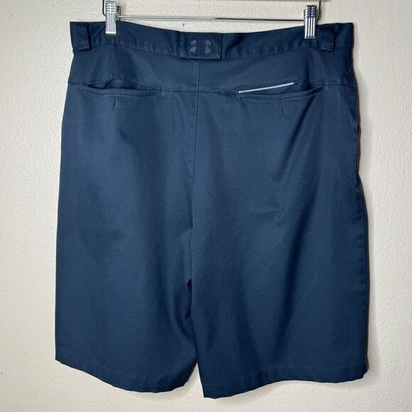 Under Armour Shorts Mens 36R Navy Blue Flat Front Performance Golf Gear - Picture 12 of 12